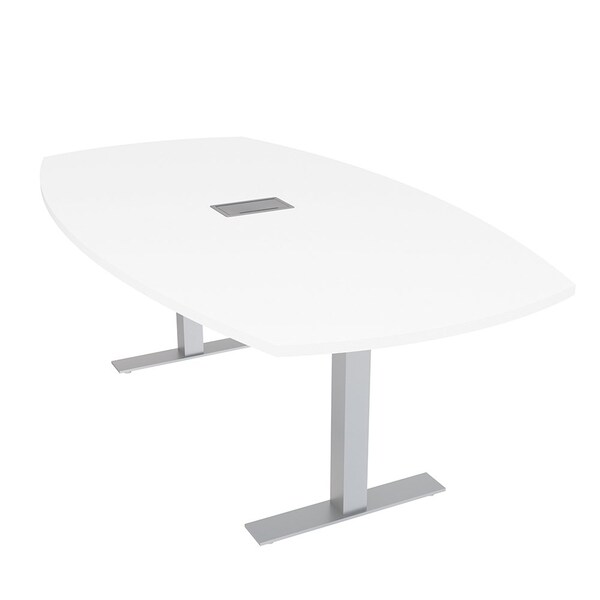 45 in W, 72 in L, 29 in H, Engineered Wood Top, White